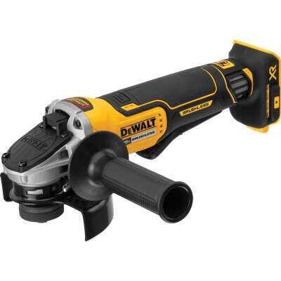 DEWALT 20V MAX XR 4-1/2 In. Brushless Small Cordless Angle Grinder with Paddle Switch (Tool Only)