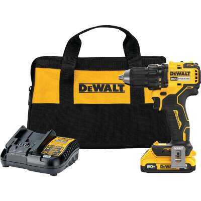 DEWALT 20V MAX Brushless 1/2 In. Compact Cordless Drill/Driver Kit with 2.0 Ah Battery & Charger