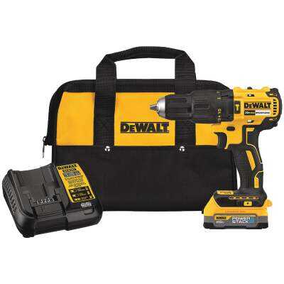DEWALT 20V MAX Brushless 1/2 In. Compact Cordless Hammer Drill Kit with 1.7 Ah POWERSTACK Battery & Charger