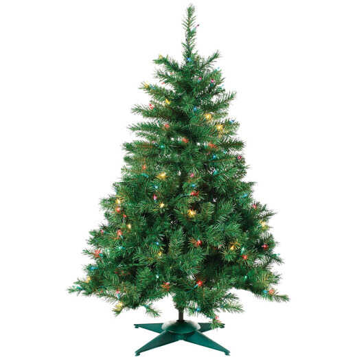 Sterling 2 Ft. Colorado Spruce 50-Bulb Multi Incandescent Prelit Artificial Christmas Tree